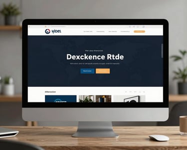 A sleek black and gold website homepage design showcasing Onix Digital's branding.