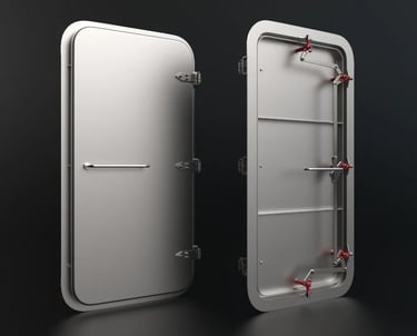 2 watertight doors at the workshop