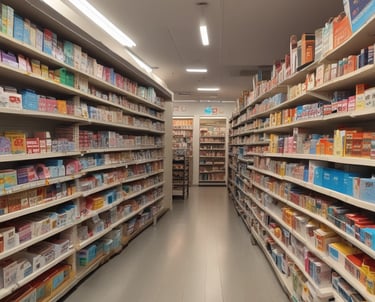 A close-up of various medical supplies including syringes, gloves, and masks.