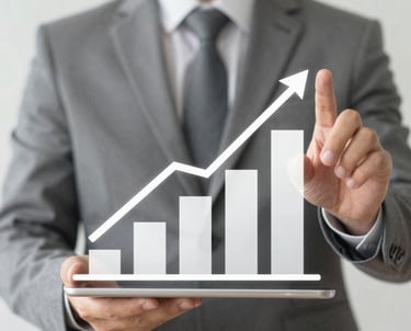 A dynamic neon-blue glowing abstract 3D shape floating against a deep purple and black gradient background, with subtle glassmorphism overlays.