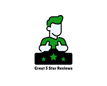 animation of guy giving a thumbs up and reviews