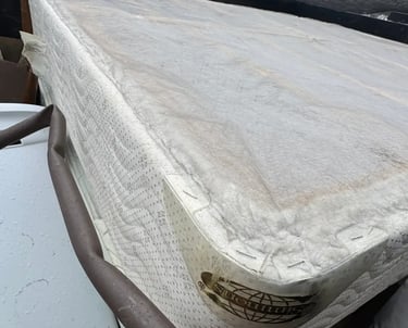 box spring in a trailer