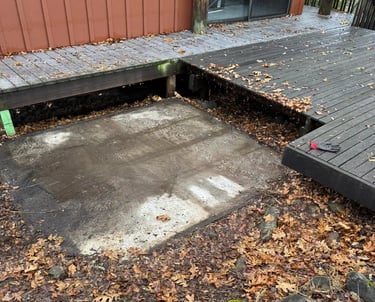 image off after removing a hot tub