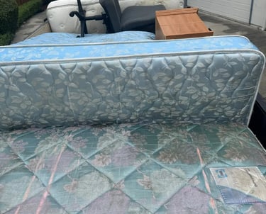 mattresses in a full trailer