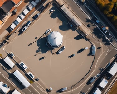 A professional security guard monitoring surveillance cameras at night.