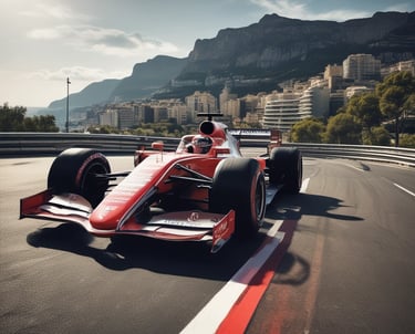 Photo of Sue Coven working on a mechanical design with green energy components in the background.