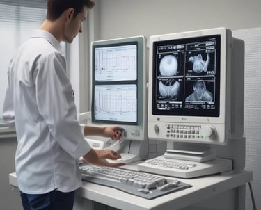 Friendly nurse assisting a child during a routine check-up