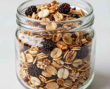 Close-up of a baker's hands delicately decorating handmade petit fours with colorful icing and sprinkles.