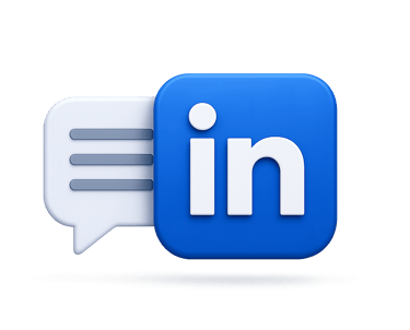 Icon illustrating LinkedIn outreach strategy for generating qualified B2B leads and booking meetings