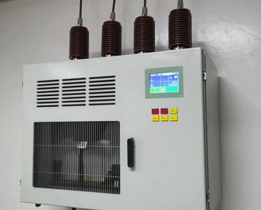 Modern smart home interior showing automated lighting and security systems.