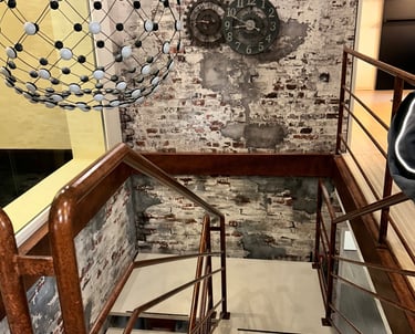 Effetto decorativo in stile tappezzeria industriale in materico