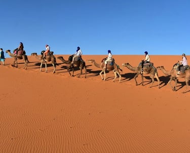 Sahara Desert camel trekking Morocco tour