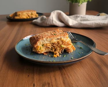 Tarte au poulet façon Brésilienne, tarte salée au poulet et mais