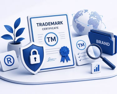 Trademark application support illustration