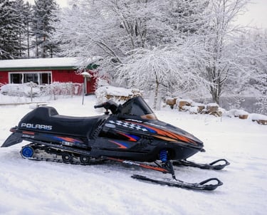 Snowmobile on private land finland