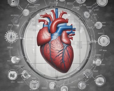 Surgeon performing heart surgery in a modern operating room.