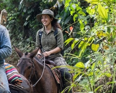 Horseback riding tours through the mountains of Veraguas, Panama.