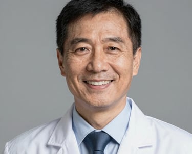 A welcoming dermatologist gently consulting with a smiling patient in a bright, modern clinic room.