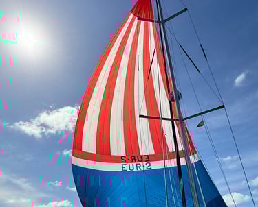 Unter Spi der Sonne entgegen