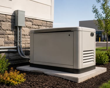 Standby generator installation for backup power