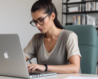 A team of developers collaborating over laptops in a modern office.