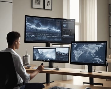 A calm blue-toned browser window with a secure lock symbol.