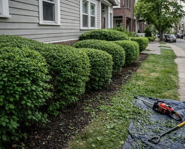 bush trimming for a clean maintained yard