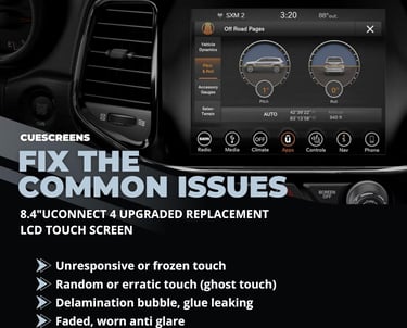 17-20 Replacement 8.4" Uconnect 4C UAQ LCD Display Touch Screen display issue