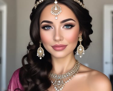 A stylist carefully cutting and styling a client's hair in a bright, modern salon.