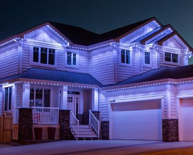 Permanent outdoor lighting installed on residential home by MyLights
