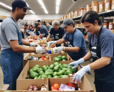 A group of passionate volunteers holding signs at a community rally.