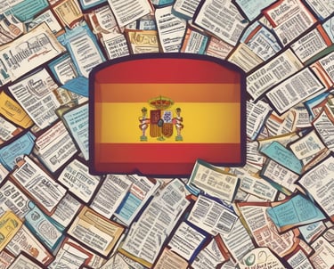 A professional translator working at a desk with documents and a laptop.