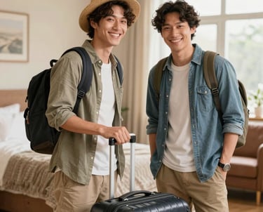 man standing near white wall