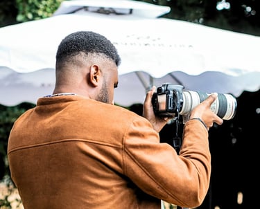 Daniel da Trindade (Director DDT) on a set at Khichini Hub shooting content for a client.