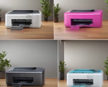 Support specialist guiding a customer through printer setup over the phone.