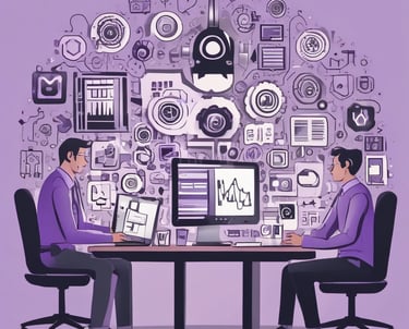 An engaging visual representing web development and marketing services.