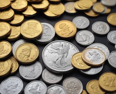 A friendly person examining gold and silver jewelry at a sunny outdoor cafe in Sebring.