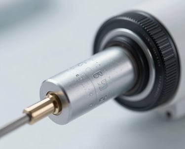 A close-up of a high-end electronic sensor probe used for water conductivity testing. The lighting is clean and sterile. International / Global.