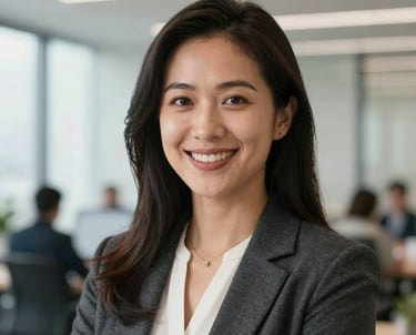 Professional headshot of a female technology lead in a modern North American office. She is smiling, wearing professional attire. Clean, bright background.