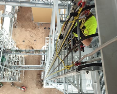 Žaibosaugos kabelių montavimas