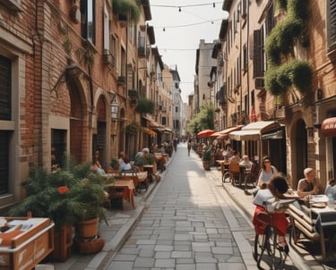 Elegant traveler reviewing a personalized itinerary in a cozy lounge.