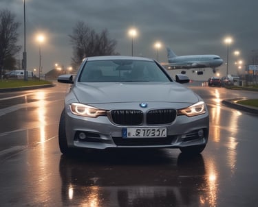 A friendly mb tadeka employee handing car keys near a clean rental vehicle in Kaunas.