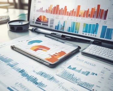 An artistic bento grid illustration highlighting three distinct tiles with vibrant colors.