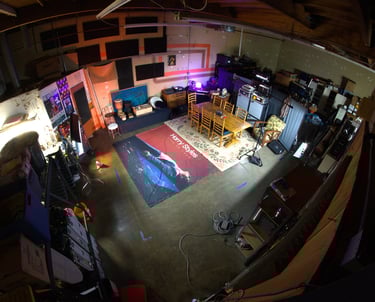 Large barebones video podcasting warehouse studio in Torrance district