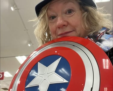 melissa hicks holding a shield