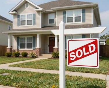 A friendly real estate broker showing a homeowner how to list their property online.