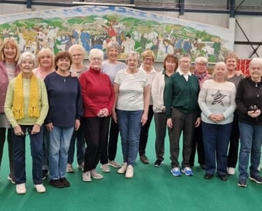 Group of players and friends at Bridgend Indoor Bowls