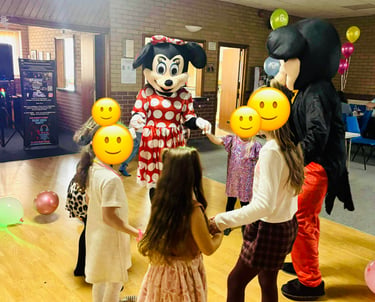 childrens party in kidderminster for a birthday party with a surprise mascot visit