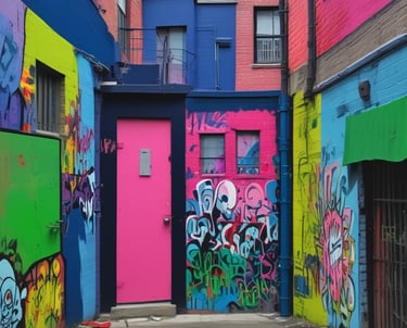 white and black abstract painting