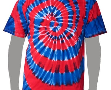 Red White Blue Custom TIe-dye T-Shirt